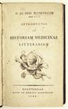 BLUMENBACH, JOHANN FRIEDRICH. Introductio in historiam medicinae litterariam. 1786